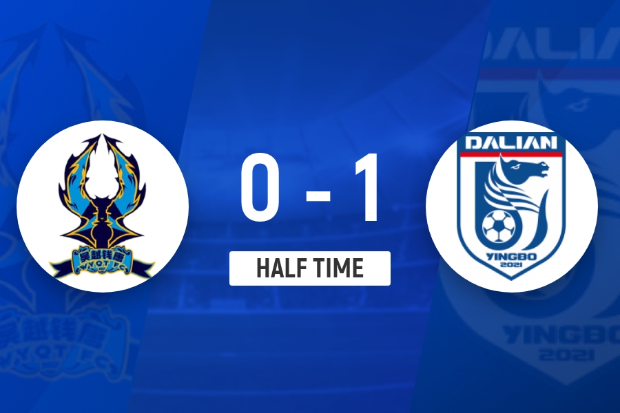 足协杯第4轮：朱鹏宇点射制胜，大连英博半场1-0领先杭州临平吴越