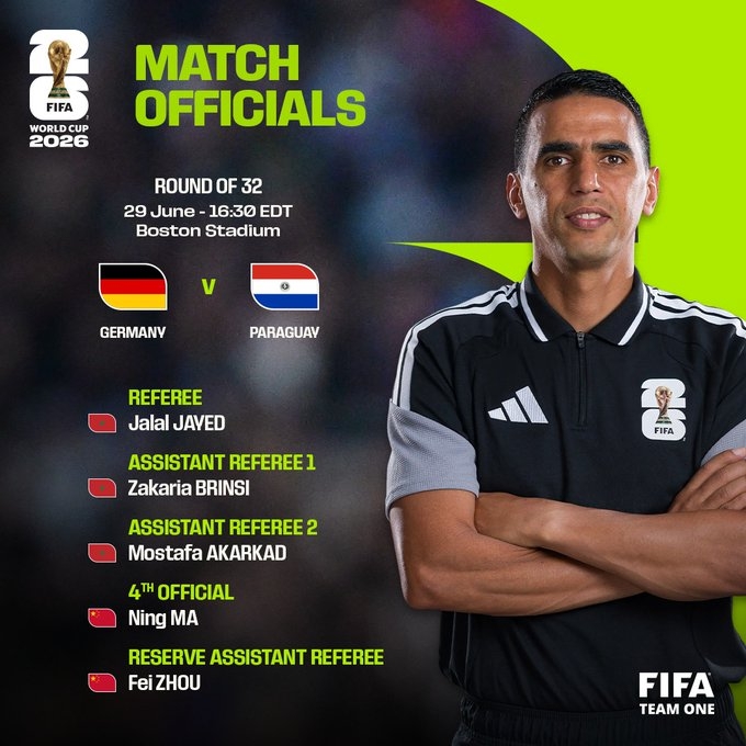 FIFA确认:马宁出任德国vs巴拉圭第四官员,本届第4次执法 FIFA确认:马宁出任德国vs巴拉圭第四官员,本届第4次执法